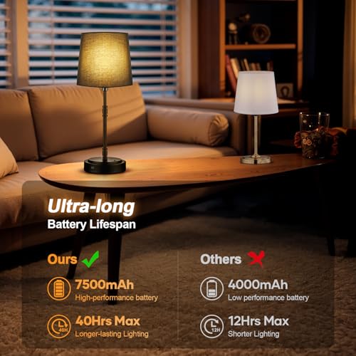 Cordless Table Lamps Set of 2 (2 Count)