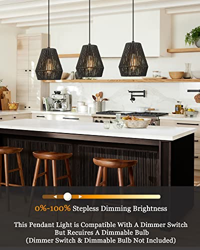 Modern Woven Pendant Light Fixtures (3 Count)