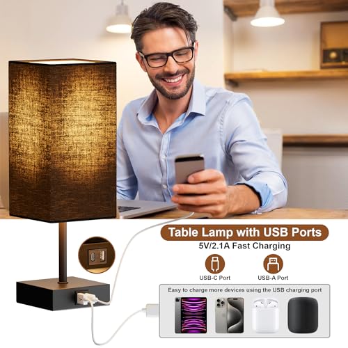 Touch Bedside Table Lamp for Bedroom (2 Count)