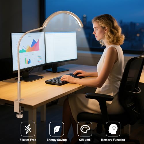 Professional Half Moon LED Desk Light for Nail Techs & Artists