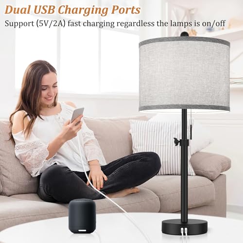 Table Lamps for Bedroom Set of 2 (2 Count)