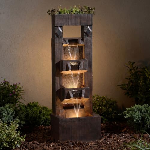 40.9 in Modern Outdoor Water Fountain