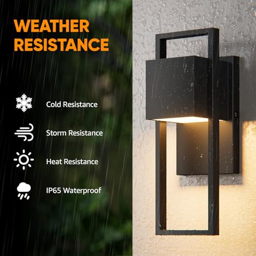2 Pack Modern Outdoor Wall Lights (2 Count)