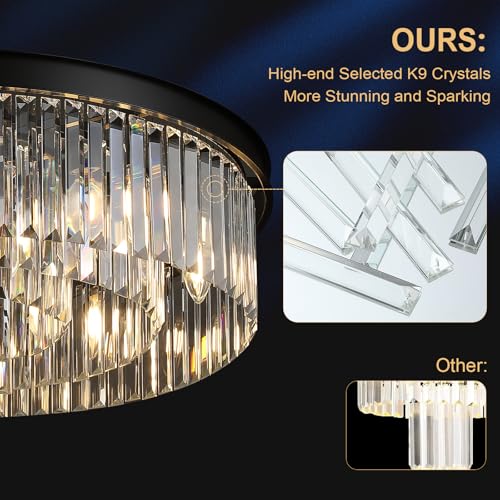 30" Modern Crystals Chandelier 12