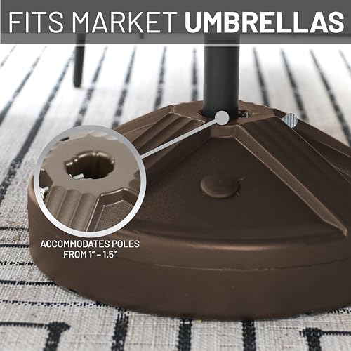 Durable Fillable Umbrella Base Designed to be Used with a Patio Table 3.5 pounds