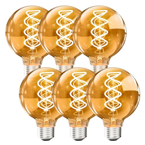 6PCS G80 Vintage Edison Light Bulbs Dimmable for Home