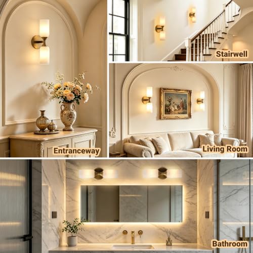 Alabaster Wall Sconces Set of Two (2 Count)