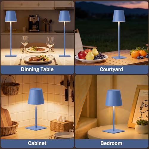Navy Blue Rechargeable Table Lamp (2 Count)