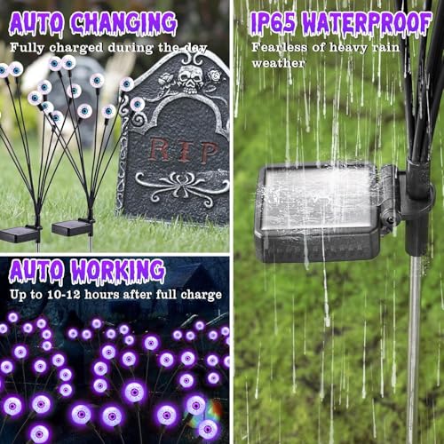 Halloween Decorations Outdoor Solar Scary Eyeball Light (10 Count)