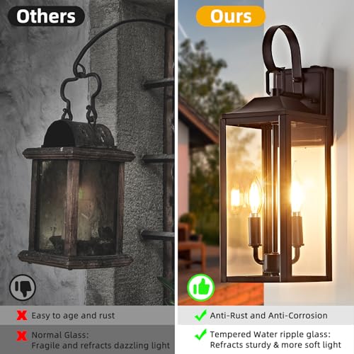 17.6" Dusk to Dawn Outdoor Wall Light