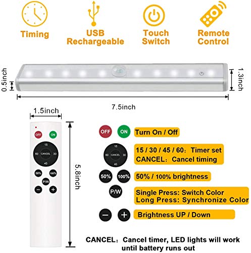 Under Cabinet Lighting with Remote (4 Count)