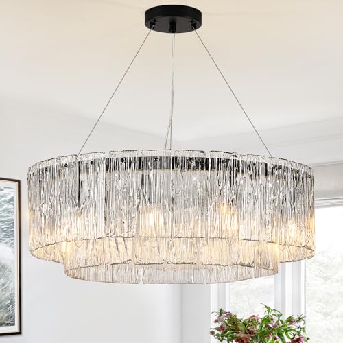 Modern 24" Crystal Glass Chandelier 10