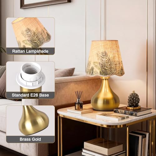 Gold Small Bedside Cute Table Lamp for Bedroom