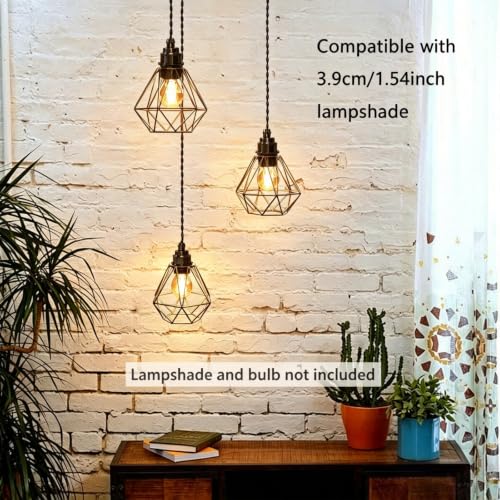2 Pack Mini Vintage Pendant Light Cord Kit 4.92ft (2 Count)