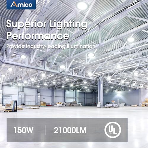 20 Pack UFO LED High Bay Light 150W 21000lm 5000K (20 Count)
