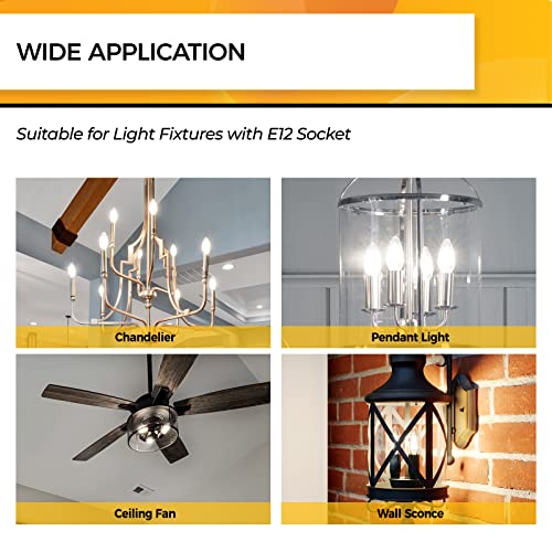 Candelabra Light Bulbs 40W Eq (12 Count)