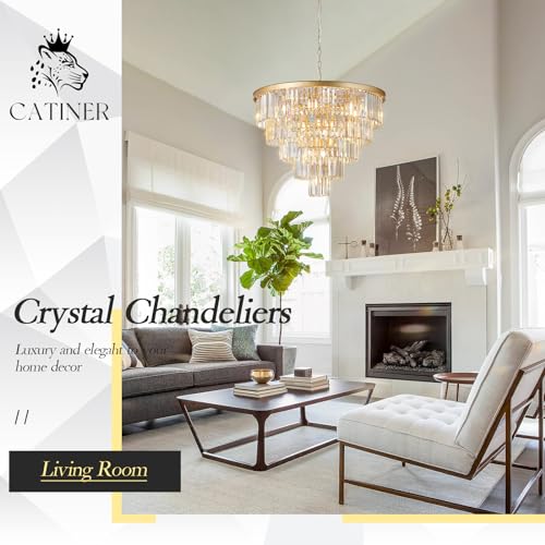 30" Modern Crystal Chandelier