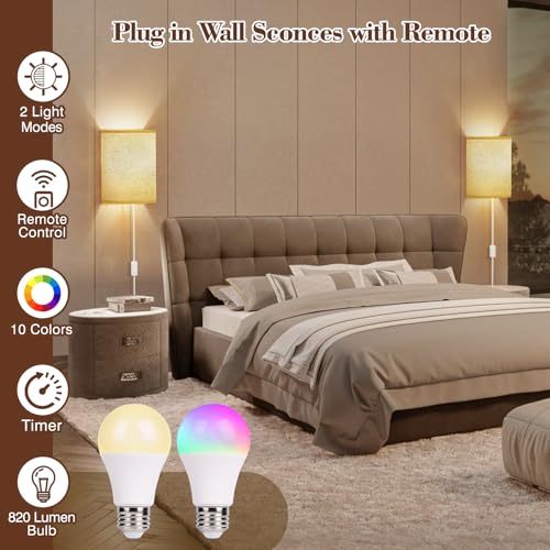 Plug in Wall Sconces Set of Two (2 Count)