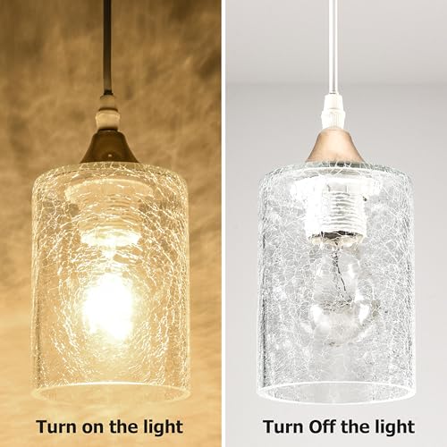 6Pcs Crack Finish Glass Lamp Shade (6 Count)