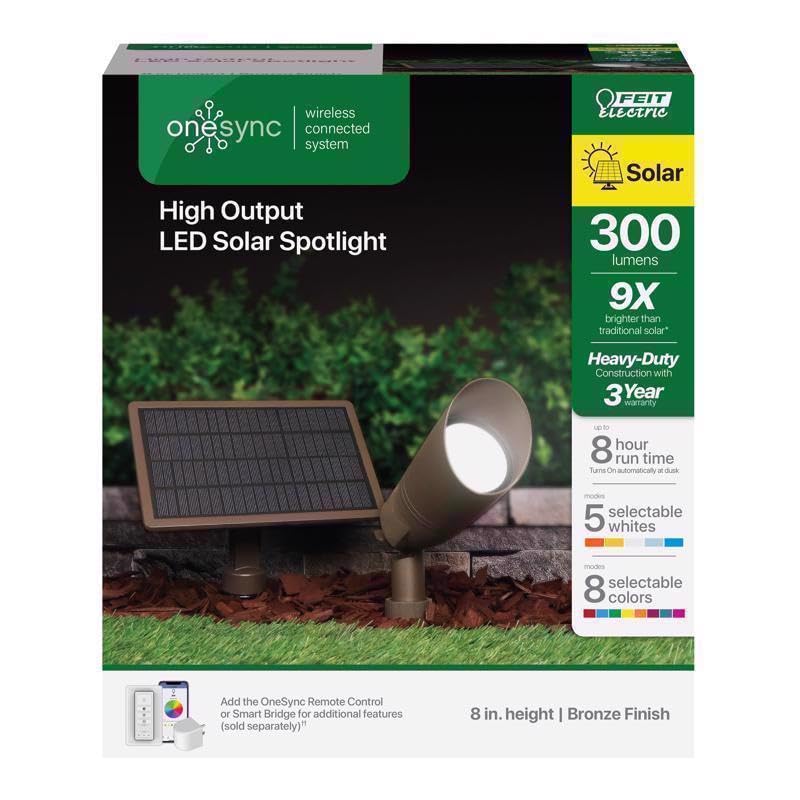 OneSync Solar Powered 0 W LED Spot Light Kit 1 pk