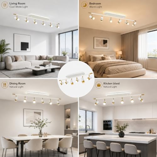 6 Light LED Track Lighting Fixtures Ceiling