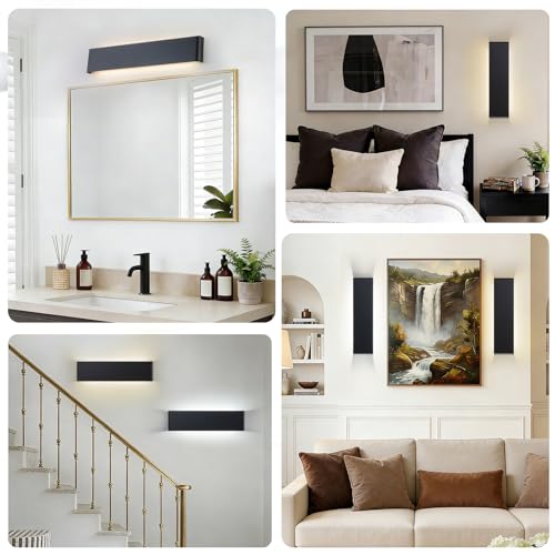 2 Pack 21.65in Modern LED Wall Sconces (2 Count)