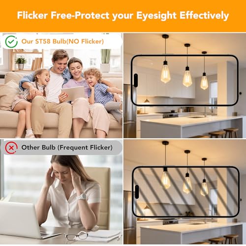 ST58 E26 LED Light Bulbs (4 Count)