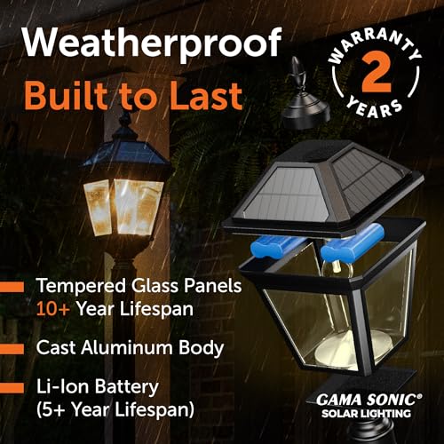 Imperial Bulb V2 Outdoor Solar Lamp Post Light