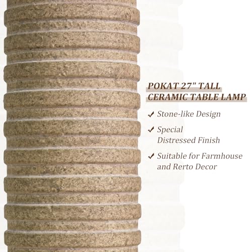 27'' Farmhouse Table Lamps Set of 2 for Living Room (2 Count)