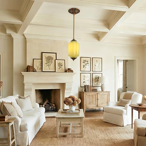 5.5 in Vintage Milk Glass Ceiling Light Fixture