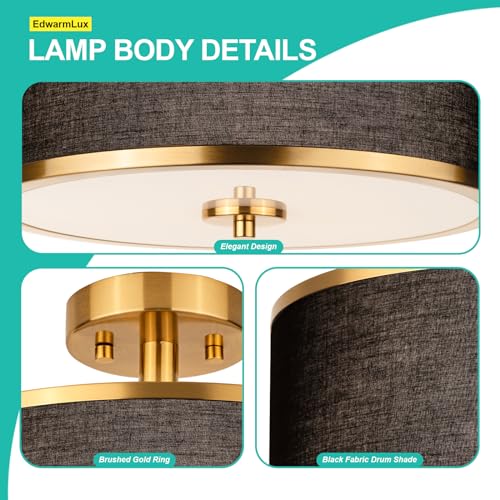 3 Light Semi Flush Mount Ceiling Light Fixture