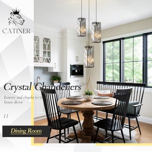 Black Crystal Pendant Light 3 (3 Count)