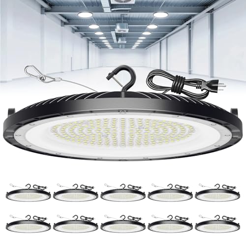 10 Pack 200W UFO LED High Bay Light 30000LM 5000K High Bay Lights (10 Count)