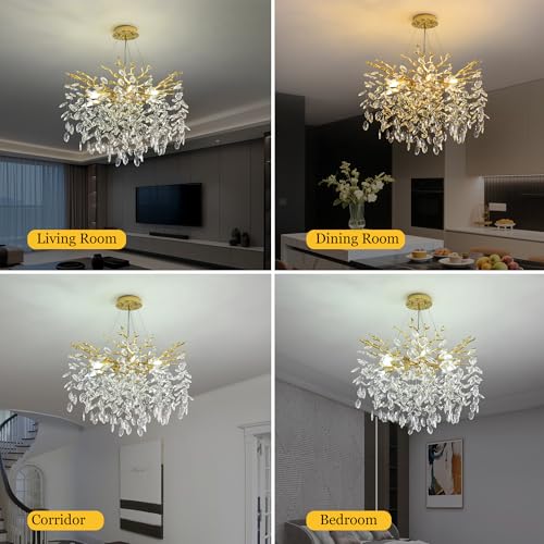 Tree Branch Chandelier Modern Crystal Pendant Light