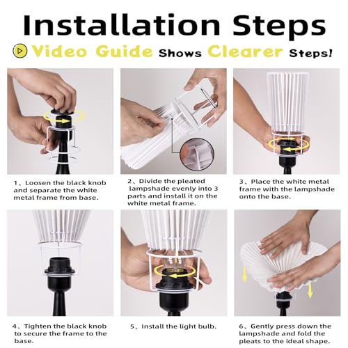 Pleated Cordless Table Lamp