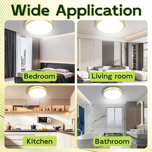 16 inch Dimmable LED Flush Mount Ceiling Light Fixture