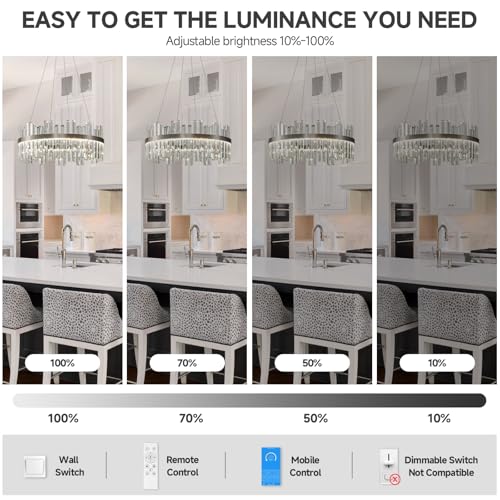 Nickel Led Modern Crystal Chandelier