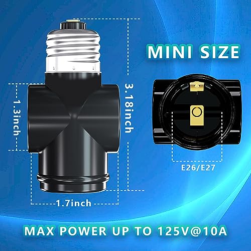 2 Pack Light Socket to Plug Adapter (2 Count)