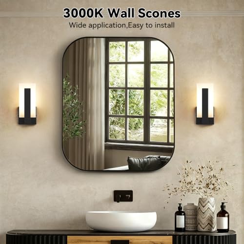 2 Pack Modern LED Wall Sconces (9.76 inch 3000K)