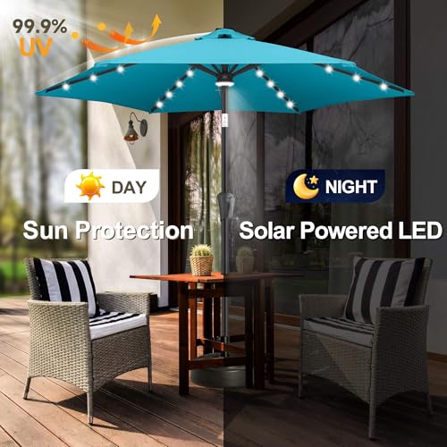Solar Patio Umbrella with Centre Light