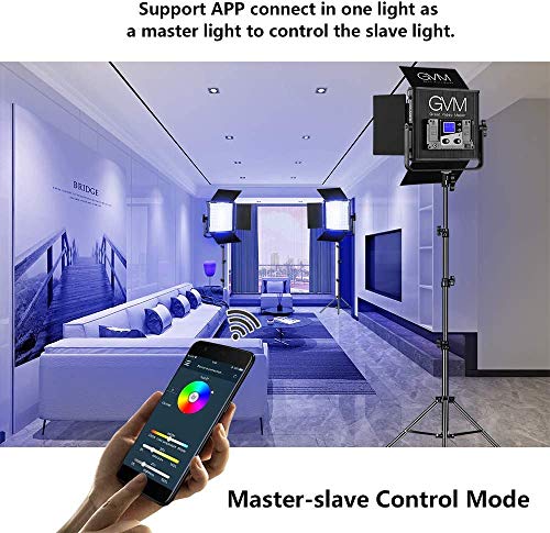 GVM RGB Video Lights with APP Control (3 Count)