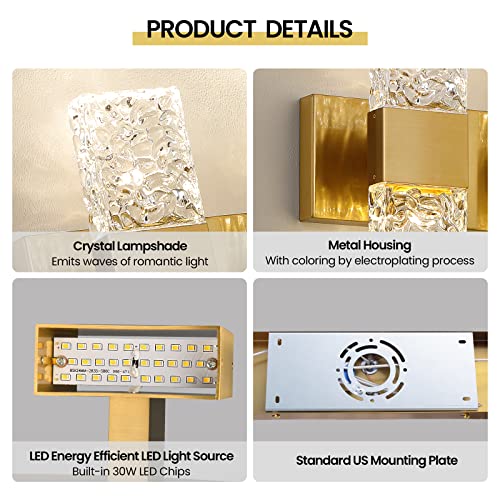 Gold Bathroom Vanity Light Fixtures