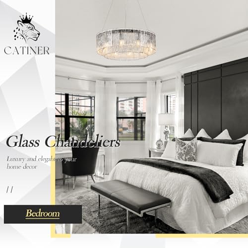 Modern 24" Crystal Glass Chandelier 10