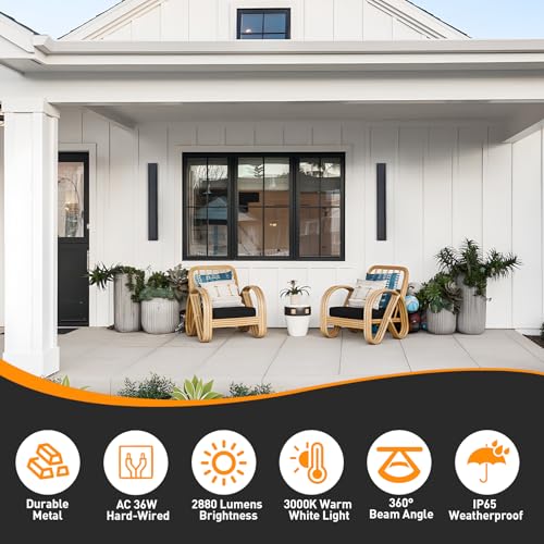 24 in Long Outdoor LED Wall Lights Exterior Lighting Fixtures