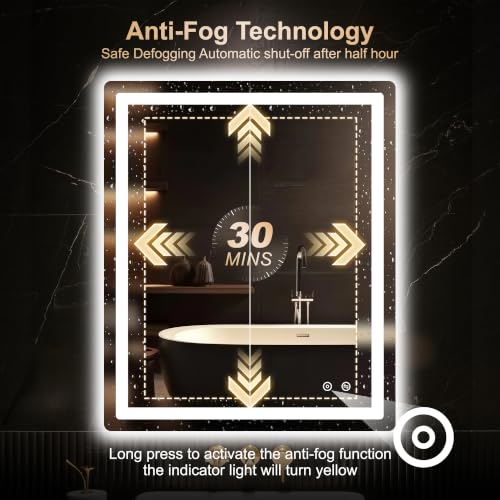 36x30 LED Bathroom Vanity Mirror with Lights