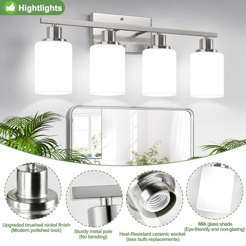4 Light Bathroom Light Fixtures