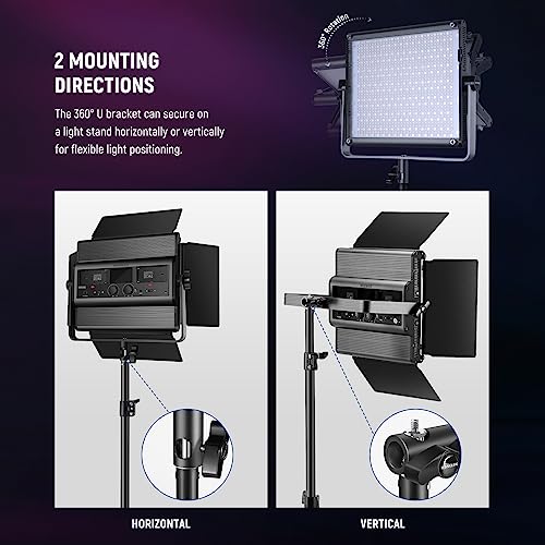 2 Pack RGB1200 LED Video Light with APP (2 Count)