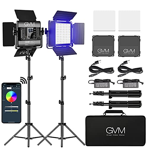 GVM RGB LED Panel Video Light (2 Count)