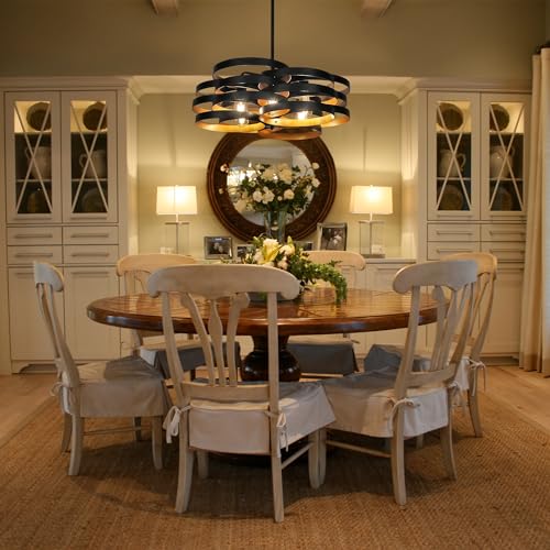 6 Light Modern Farmhouse Chandeliers for Dining Room