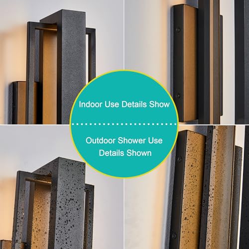 Double Square Frame Outdoor LED Wall Light